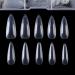 AORAEM Clear Long Stiletto False Nails - 500Pcs Full Cover Artificial Nail Tips in 10 Sizes for Nail Salon - Buy Online on SooperMarket.com
