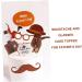 Warmhm 50 Pcs 10 Set Top Hat Father Glasses Cake Brown 10.6X8.5CM - Buy Online on SooperMarket.com