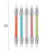 Rosavida 5Pcs Nail Art Sculpture Pen Double Ended Tool for Manicure - Silicone with Acrylic Rhinestone Handle - Buy Online on SooperMarket.com