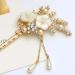 Minkissy 1PC Flower Pearl Hair Chopstick Alloy Hair Pin Chopsticks with Tassel Vintage Hair Stick for Girls Women - Buy Online on SooperMarket.com