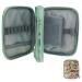 Katech Crochet Hook Case Empty Zipper Bags Organizer Portable Travel Crochet Storage Bag with Web Pocket and Crochet Holders Slots for Carrying Various Crochet Needles and Knitting Accessories (Green)