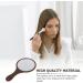 Beaupretty Handheld Makeup Mirror with Yellow Wood Handle - Portable Retro Vanity Pocket Mirror for Women - Outdoor Travel Mirror - 29.7x16.7cm - Buy Online on SooperMarket.com