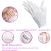 100% Cotton Gloves for Eczema 6 Pairs | White Moisturizing Gloves for Dry, Sensitive Skin | Premium Quality for Spa Therapy | Secure Wristband | Cosmetic Inspection Cloth - Buy Online on SooperMarket.com