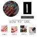 MISUD Short Square Press on Nails - Glossy Summer Blue Acrylic Nails | 24 pcs Squoval DIY False Nails with Bling Glitter Design - Buy Online on SooperMarket.com
