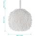 LIUVTILB 2 Pack Fuzzy Ball Towels - Super Fluffy Chenille Hand Towels - High Absorbency - Gray + White - Buy Online on SooperMarket.com