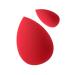 T4B KASH KI Red Teardrop-Shaped 2-Piece Makeup Sponge Set - Latex-Free Standard & Mini for Perfect Concealer Application | International Shipping Available - Buy Online on SooperMarket.com