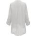 Cotton Linen Women's Summer Loose Fit Long Sleeve Shirt | Plus Size Casual Beach Blouse | H-White 5X-Large - Buy Online on SooperMarket.com