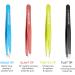 Tweezers Set with Leather Case - 4Pcs Professional Stainless Steel Eyebrow Tweezers for Women - Precision Tweezers for Ingrown Hair, Splinter Removal - Ideal for Facial Hair - Multi-Color - Buy Online on SooperMarket.com