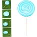 VILLFUL 2pcs Simulation Lollipop Popular Toys Lollipop Props Large Music Decor Lollipop Display Lollipop Photo Lollipop for Photo Bulk Toys Candy Cane Pool Party Wooden Ornament Oversized Blue 35X14X1CM - Buy Online on SooperMarket.com