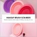 Makeup Brush Scrub Pad Portable Washing Tool Scrubber Brush Cleaner Tool Makeup Brush Cleaning Pad Foldable Bowl Cleaning Tools Folding Silicone Bowl Travel Bowl Silica Gel Make up - Buy Online on SooperMarket.com