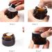 Zeoabsy 12-Piece Brown Glass Cream Boxes (5ml) with Screw Lid & Spatulas | Ideal for Cosmetics Ointments & Gels - International Shipping Available - Buy Online on SooperMarket.com