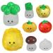 OFFSCH 8 Pcs Little Vegetable Doll Bell Peppers Sweet Peppers Broccoli Statue Cartoons Garlic Bonsai Artificial Vegetables for Decor Fairy Decor Mini Food Fake Vegetables Pumpkin Resin