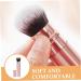 Gogogmee Double-ended Makeup Brush Blush Brush Dual End Makeup Brush Foundation Brush Powder Brush Cosmetics Brush Blending Brush Blusher Brush Women Makeup Tool Loose Powder Makeup Sponge - Buy Online on SooperMarket.com