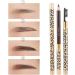 Baluue Leopard Eyebrow Pencil 2pcs Long Lasting Eyebrow Pencil with Brush Wooden Leopard Cover Eyebrow Pencil Makeup Tool Light Coffee - Buy Online on SooperMarket.com