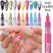 3 in 1 One Step Nail Polish Pen Nail Polish Pen One Step Nail Gel Pen-No Base and Top Coat Needed Nail Gel Painting Varnish Pen Nail Art Manicure Pen Nail Art Tools for DIY Nail Art Salon at Home 02 - Buy Online on SooperMarket.com