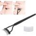 Verdant Touch Eyelash Brush Stainless Steel Eyelash Comb Curved Design Separate Cover Black Straight HandleBeauty Care - Buy Online on SooperMarket.com