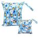 Egurs diaper bag for on the go Wetbag 1 piece large + 1 piece medium MONKEY-blue