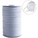 200 Yards 1/4 Inch Braided Elastic Band - White Stretch Cord for Sewing, DIY Masks | High Elasticity Knit Elastic - Buy Online on SooperMarket.com