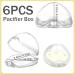 Obelunrp Pacifier Case Set | 6 Transparent Travel Pacifier Holders | Baby Pacifier Container for On-the-Go Care - Buy Online on SooperMarket.com