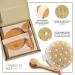 CSM Dry Brushing Body Brush Set - Natural Bristle Exfoliating Brushes for Soft Skin, Lymphatic Drainage, Cellulite & Circulation - Includes 1 Face Brush & 1 Body Brush Kit - Buy Online on SooperMarket.com