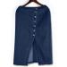 Sanahy Women's High Waist Fishtail Denim Maxi Skirt | Plus Size Casual Jean Skirt 3XL Blue - Buy Online on SooperMarket.com