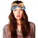 JSGHGDF Patterned Headwear Bohemia Knotted Wide Headbands Kids Adults Colorful Headpiece Fashionable and Comfortable Sweatbands Pink - Buy Online on SooperMarket.com