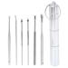 6 Pcs/Set Ear Pick Earwax Removal Kit Ear Wax Pickers Earwax Removal Products Stainless Steel Ear Wax Remover Cleaning Tool with Box