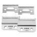 KBDS Professional 2-hole replacement shear blades precision replacement blade set compatible with Magic Clip 5 Star Senior and Reflections Senior 2 pieces 2-pack + silver