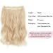 Secret Hair Extensions 12 Inch Bleach Blonde Invisible Wire Synthetic Hair Pieces for Women - Natural Wavy Hair Extension - Buy Online on SooperMarket.com