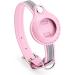 Kocnydey Leather Reflective AirTag Cat Collar Adjustable Anti-Wing Cat Collar with Bell for Small Dogs & Cats (Pink M 28-37cm) - Shop Now! - Buy Online on SooperMarket.com