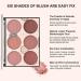 KAYNEST 6 Colors Matte Blush Palette with Marble Makeup Brush - Rose Pink Light-Luxury Contour & Highlight Face Palette (#B) - Buy Online on SooperMarket.com