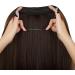 Halo Long Synthetic Hair Extensions Invisible Wire Headband 22 Inch Straight 4.4 Oz - Heat Resistant Fiber - No Clip - Dark Brown Mix Light Auburn - Buy Online on SooperMarket.com
