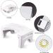 Eyourlife 7 Inch Folding Toilet Stool - Foldable Squatting Step for Adults - Bathroom Foot Rest - White | 2 Pounds - Buy Online on SooperMarket.com