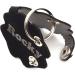 Copter Farm Dog Brand Collar Bag | Engraved Art & Real Leather | Custom Dog ID Tag | Black Flower Design - Buy Online on SooperMarket.com
