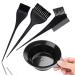 4pcs Hair Coloring Brush and Bowl Set Professional Hairdressing Salon Dyeing Perm Tools