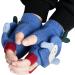 Kids Winter Warm Half Finger Mittens | Cartoon Knitted Gloves 1-5 Years | Blue - Buy Online on SooperMarket.com