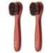 Stone and Clark Horse Hair Shoe Brush - Polish Your Leather to Perfection - Shoe Polish Brush with 100% Horse Hair Bristles & Concaved Beech Wood Handle (Red Dauber Brush (Set of 2)) Original