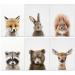 OCDSLYGB Forest Animals Posters Animals Pictures Decoration Forest Animals Bedroom Accessories Room Poster Set Set of 6 Children's Room PosterWall Art and Safari Decoration - No Frame