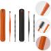 Professional Double-End Earwax Removal Tool Set - Spiral Remover with Storage Pick - Orange Dark Grey - 4 Sets - Buy Online on SooperMarket.com