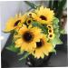 Zerodeko 2pcs 4 Artificial Sunflower Bouquet Simulation Flower Premium Material Yellow Sunflowers Decor Silk Sunflowers Artificial Flower Bouquet Fake Sunflower Props - Buy Online on SooperMarket.com