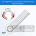 Xeodaun 4 Pieces Goniometer Physiotherapy 360 Degree Rotation Protractor Physiotherapy PVC for Physiotherapy Sports Therapy - Buy Online on SooperMarket.com