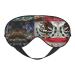 SSIMOO Mexican American Flag Soft Sleep Eye Mask Female Breathable Eye Patch Perfect for Travel and Relaxation Black