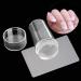 Allazone Clear Nail Stamper Double Sided Nail Art Stamper Clear Silicone Nails Stamping Jelly Nail Art Stamping Stamper for Manicure Tools (2 PCS) - Buy Online on SooperMarket.com