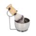 Ankroyu 3-in-1-rasier brush set beard soap peel made of stainless steel shaver brush and razor holder for men's bearing brush manual razor tool set