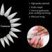 1200PC French False Nail Tips | Acrylic Stiletto Form - Full Cover 10 Sizes Clear & Natural for Salon Mani Pedi - Buy Online on SooperMarket.com