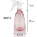 Gvolatee 3 STK 500ml Refillable Spray Bottles - Transparent Plastic Atomizer for Plants Hair and Cleaning - Professional Water Spray Bottle in Pink - Buy Online on SooperMarket.com