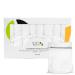 JM bamboo baby washcloths 8 pieces - washcloth children set 25x25cm - soft baby face towels for sensitive skin - baby washcloth with a clothes bag (white) 8 pack white