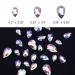 Tisslan 100pcs Crystal AB Foiled Pear Shape Flatback Rhinestone Set for Nail Art Decorations - DIY Supplies - Buy Online on SooperMarket.com