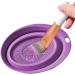 puzzlegame Silicone Cleaning Mat - Silicone Pad Scrubber Silicone Cleaning Bowl Makeup Brush Cleaner Washing Tools for Makeup Eggs Purple - Buy Online on SooperMarket.com