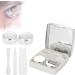 Mini Contact Lens Case Travel Bag - Portable Eye Care Set with Mirror | 3 Colors Available (White) - Buy Online on SooperMarket.com